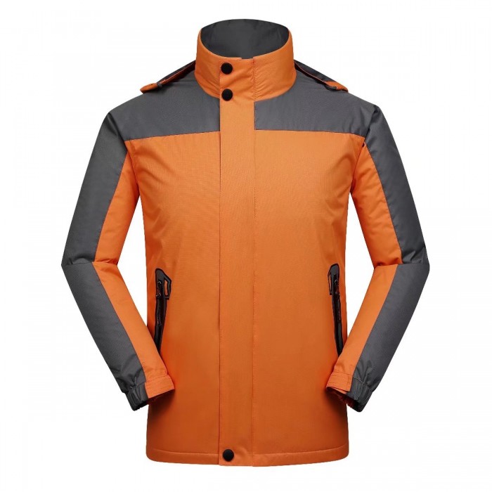 orange hiking jacket